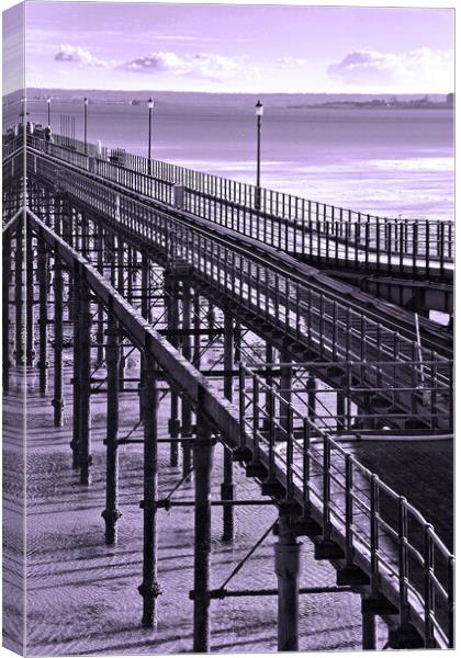 Southend on Sea Pier Essex England Canvas Print by Andy Evans Photos