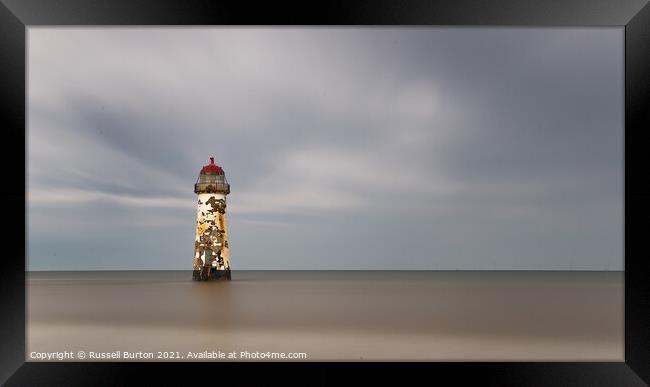 Talacre lighthouse Framed Print by Russell Burton