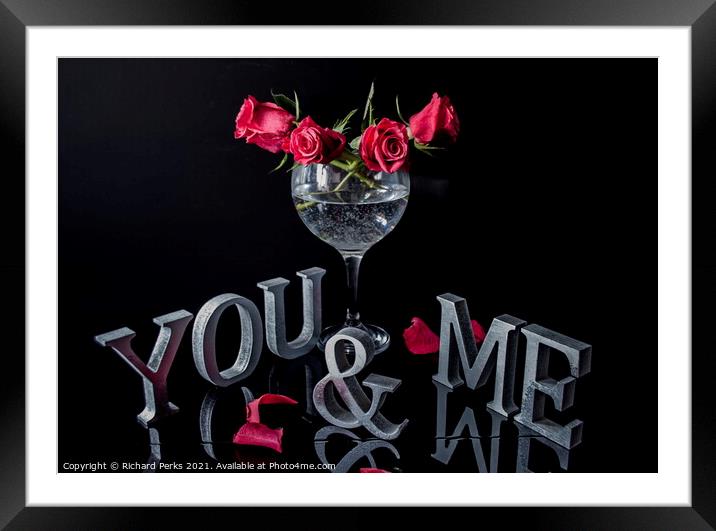 You n Me Valentine Framed Mounted Print by Richard Perks