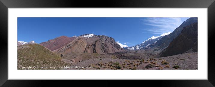 Panoramic view Aconcagua Provincial Park Framed Mounted Print by Imladris 