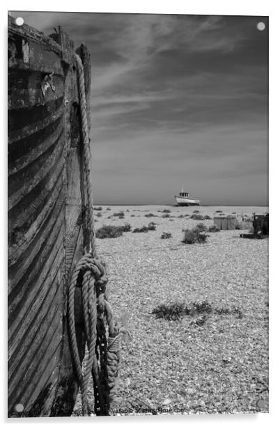 Dungeness Boats  Acrylic by mary spiteri