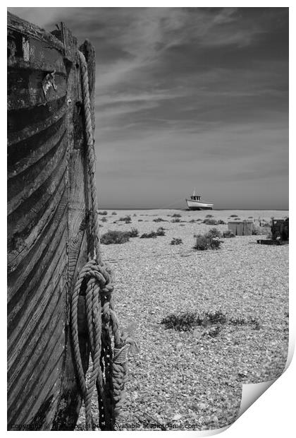 Dungeness Boats  Print by mary spiteri