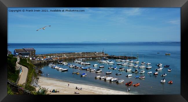 Newquay Harbour and Beach in West Wales Framed Print by Frank Irwin