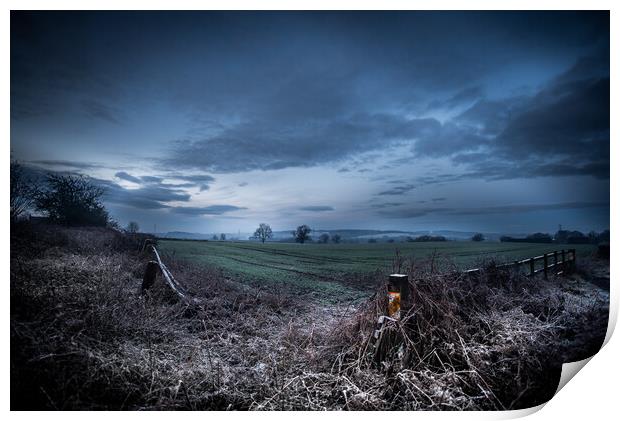 The broken fence.  Print by Steve Taylor