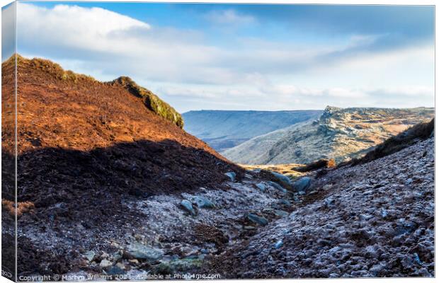 The Northern Edge, Kinder Scout Canvas Print by Martyn Williams