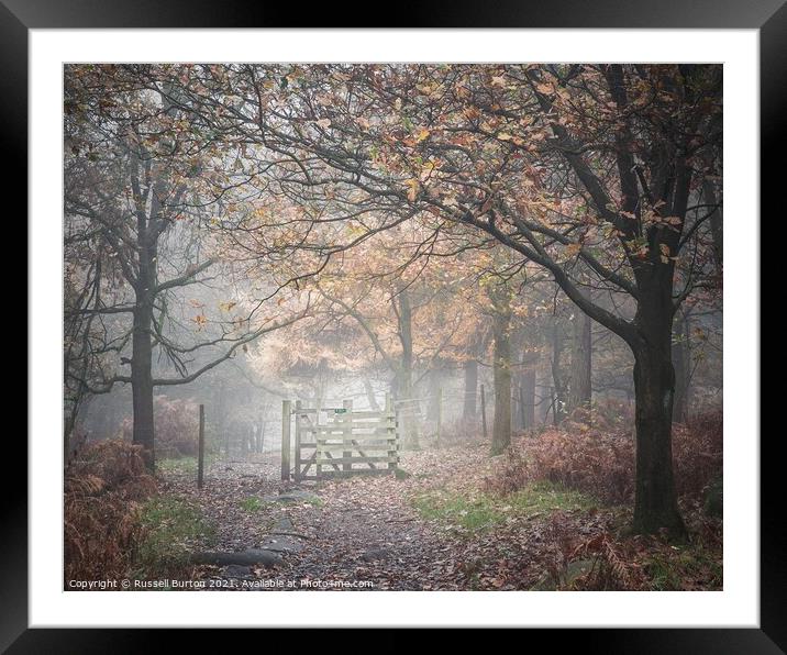 A foggy day in the Peak District Framed Mounted Print by Russell Burton