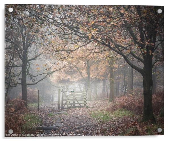 A foggy day in the Peak District Acrylic by Russell Burton