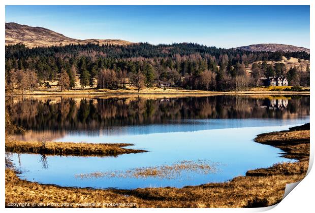  Loch Tulla Reflections Print by Jim Monk