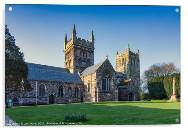 Wimborne Minster Church Acrylic by Jim Monk
