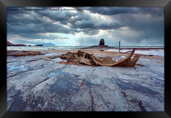 Black Nab and Saltwick Nab Framed Print by Graham Moore