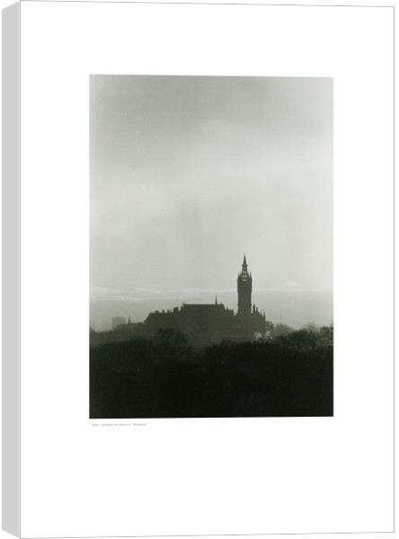 Dawn: University of Glasgow (Glasgow) Canvas Print by Michael Angus