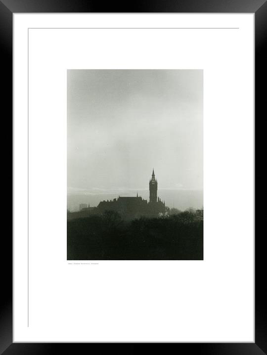 Dawn: University of Glasgow (Glasgow) Framed Mounted Print by Michael Angus