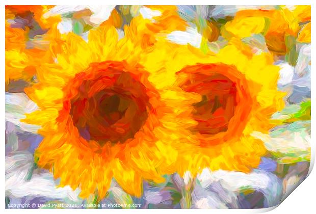 Sunflower Dreaming Art  Print by David Pyatt
