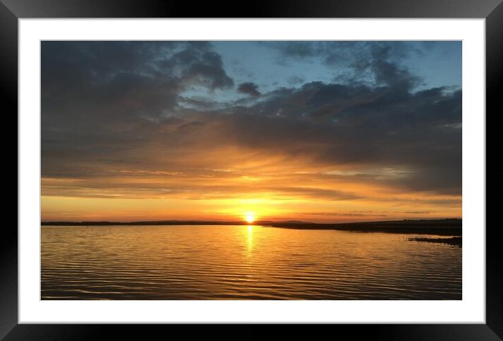 Loch Heilen Sunset Framed Mounted Print by Andy Lightbody