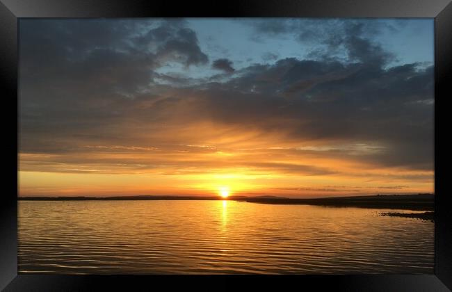 Loch Heilen Sunset Framed Print by Andy Lightbody