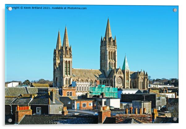 Truro cathedral cornwall Acrylic by Kevin Britland
