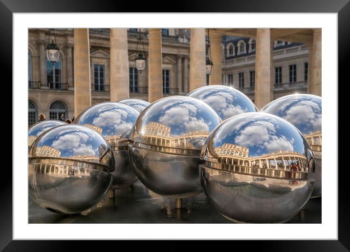 Mirror balls at Palais Royal Framed Mounted Print by peter schickert