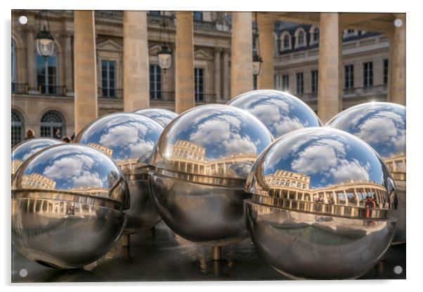 Mirror balls at Palais Royal Acrylic by peter schickert