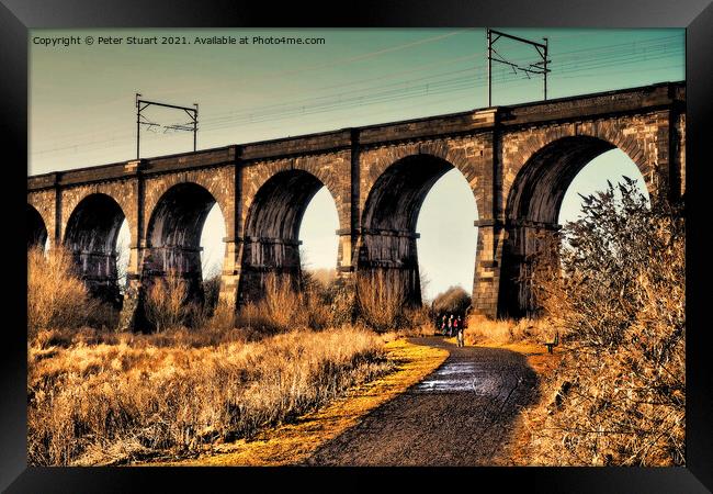 Sankey Valley Viaduct near Newton le Willows Framed Print by Peter Stuart