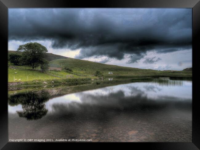 Applesross Loch Croft Reflection Drama Scotland Framed Print by OBT imaging