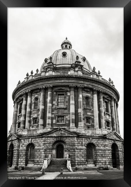 Radcliffe Camera - Oxford Mono  Framed Print by Tracey Smith