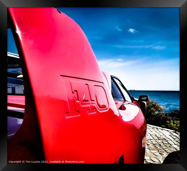 Ferrari F40 enjoys the nice view. Framed Print by Tim Lu