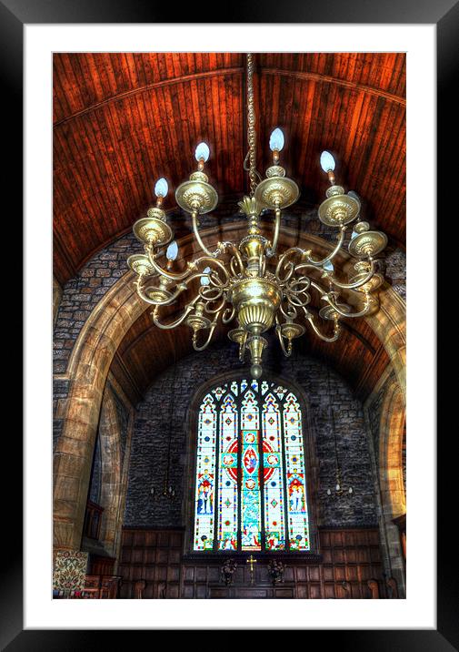 St Leonard Church Interior - Downham Framed Mounted Print by Victoria Limerick