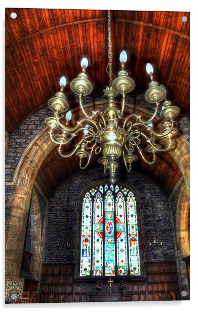 St Leonard Church Interior - Downham Acrylic by Victoria Limerick
