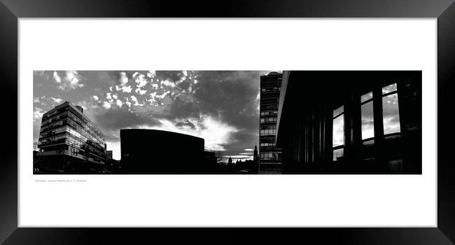 Panorama: Glasgow Modernism x 3  Framed Print by Michael Angus