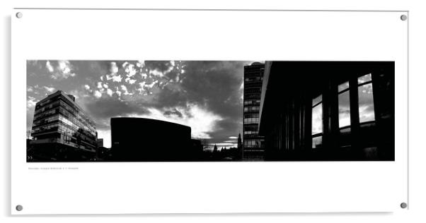 Panorama: Glasgow Modernism x 3  Acrylic by Michael Angus