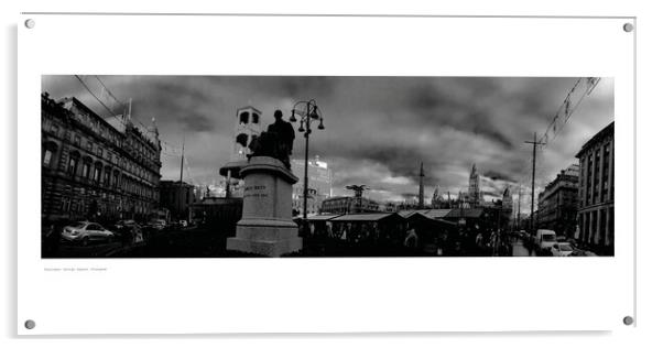  Panorama: George Square (Glasgow) Acrylic by Michael Angus