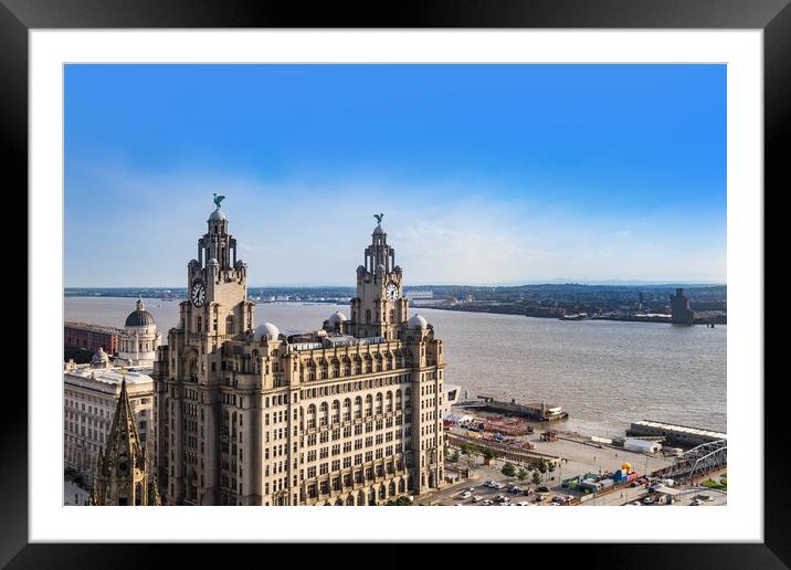 Liver birds building, Liverpool Framed Mounted Print by Jeanette Teare