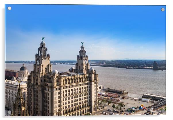 Liver birds building, Liverpool Acrylic by Jeanette Teare