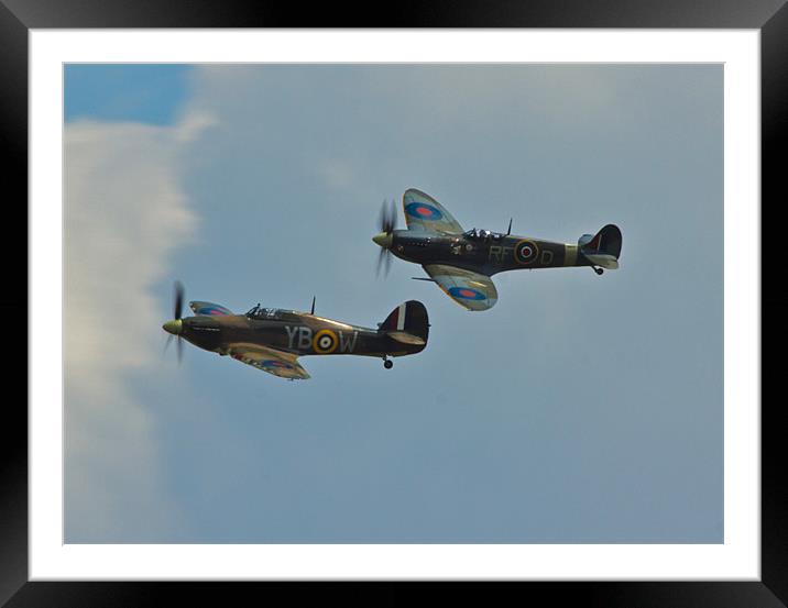 Spitfire Wingman Framed Mounted Print by J Biggadike