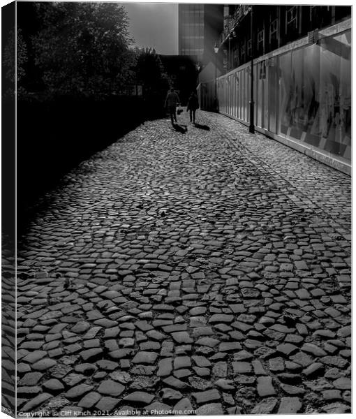 Cobbled walk Canvas Print by Cliff Kinch