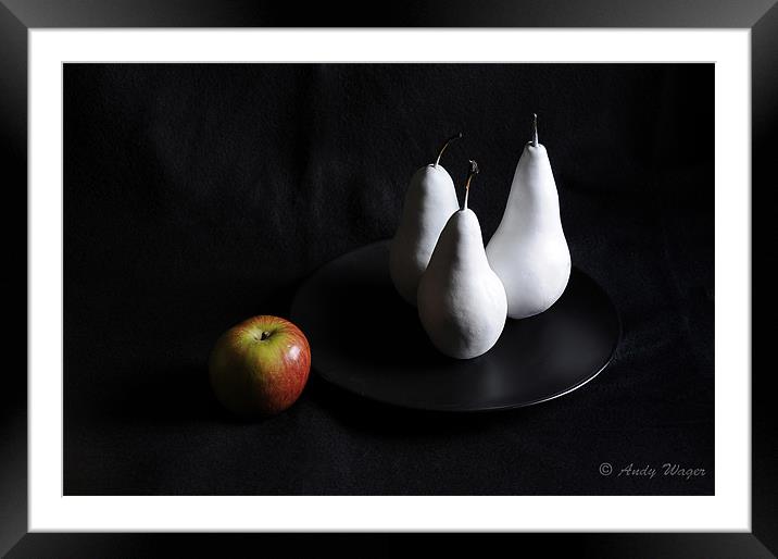 Apple and Pears Framed Mounted Print by Andy Wager