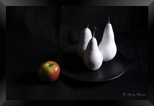 Apple and Pears Framed Print by Andy Wager