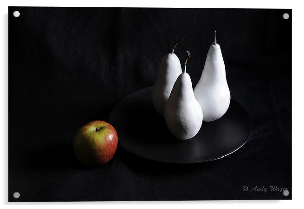 Apple and Pears Acrylic by Andy Wager