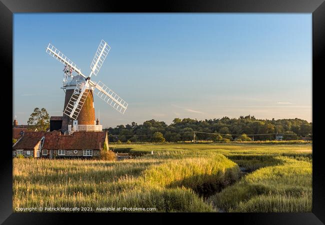 Cley Windmill in the Summer Sunshine Framed Print by Patrick Metcalfe