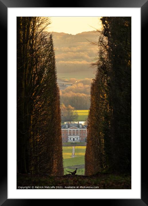 Chevening House through the Keyhole Framed Mounted Print by Patrick Metcalfe