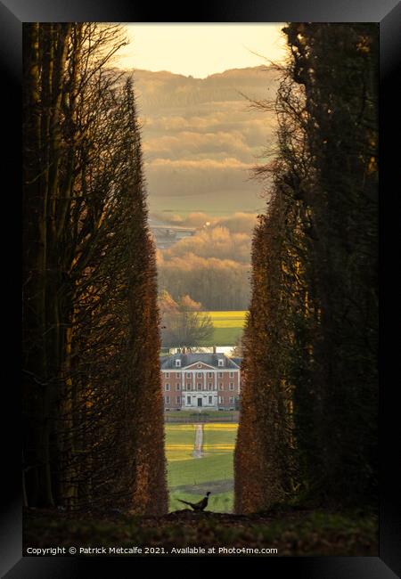 Chevening House through the Keyhole Framed Print by Patrick Metcalfe