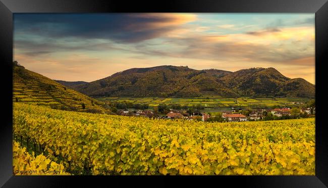 Wachau valley, Spitz, Lower Austria. Framed Print by Sergey Fedoskin