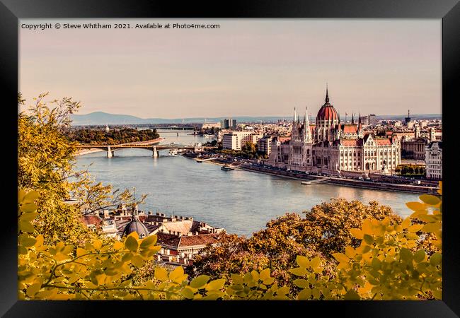 Danube View, Budapest. Framed Print by Steve Whitham