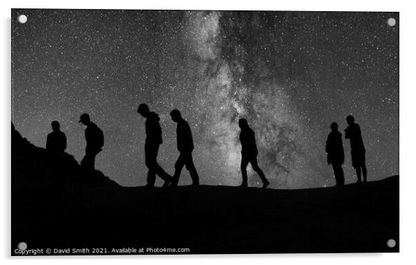 Milky Way Acrylic by David Smith