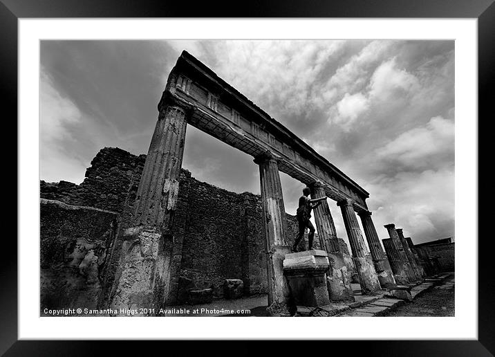 Temple Ruins - Pompeii Framed Mounted Print by Samantha Higgs