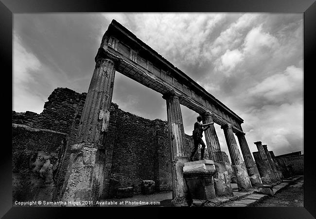 Temple Ruins - Pompeii Framed Print by Samantha Higgs