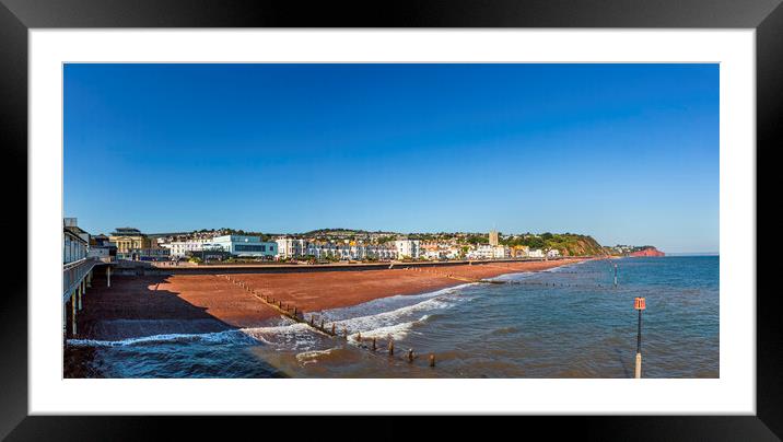 Teignmouth Seafront from the Pier Framed Mounted Print by Maggie McCall