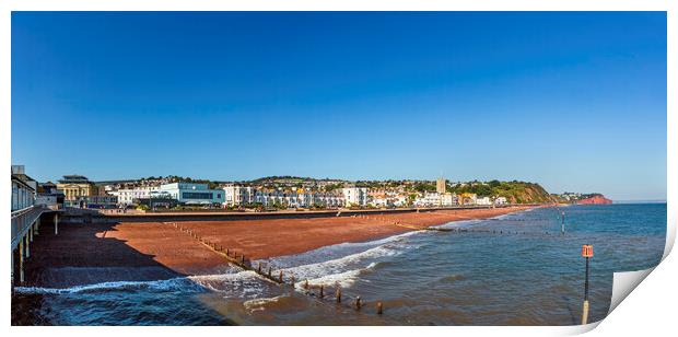 Teignmouth Seafront from the Pier Print by Maggie McCall