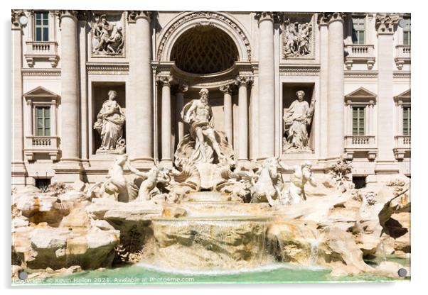 The Fountain of Trevi Acrylic by Kevin Hellon