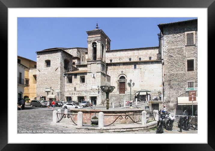 San Giovenale cathedral  Framed Mounted Print by Kevin Hellon